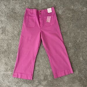 NWT High Rise Twill Wide Leg Crop Pants